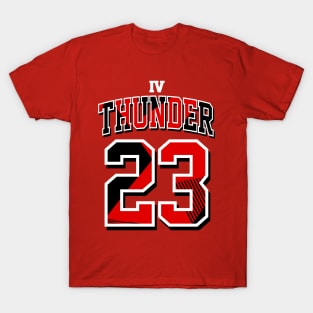 Thunder Red 4 Sneaker Art Red T-Shirt